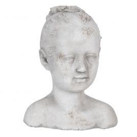 Bust fetita piatra gri 16x14x20 cm