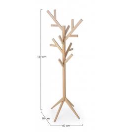 Cuier podea lemn natur daiki 60x60x169 cm