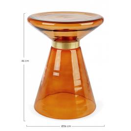 Masuta sticla portocalie amber 36x46 cm