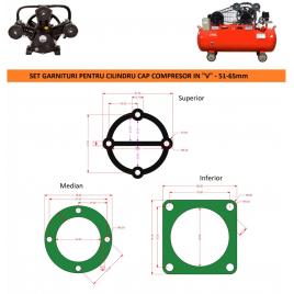 Garnituri set pentru cap compresor de aer v 51mm ch078 mod.1(g)