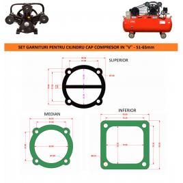 Garnituri set pentru cap compresor de aer v 65mm ch079 mod.2(h)