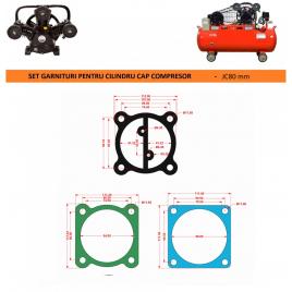 Garnituri set pentru cap compresor de aer v jc80mm 6 gauri ch085 mod.8(p)