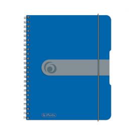 Caiet herlitz eotg, a5, cu elastic, 80 file, albastru