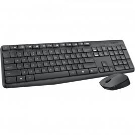 Kit tastatura + mouse wireless logitech mk235, usb, grey