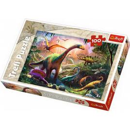 Puzzle trefl 100 pe taramul dinozaurilor