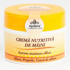 Crema maini cu miere,ceara si propolis 50ml apidava