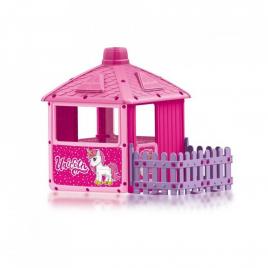 Casuta roz - unicorn + gard, city house - dolu