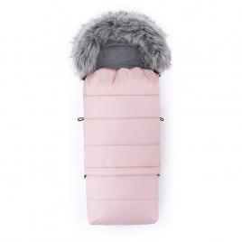 Feedo - sac de iarna, multifunctional, poate fi utilizat ca geanta prin desfacerea fermoarului, atasabil la carucior, lana, 110 cm, 0-3 ani, roz
