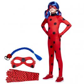 Costum pentru copii ideallstore®, buburuza , tip combinezon, 7-9 ani, accesorii incluse