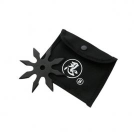 Stea de aruncat ideallstore®, ninja warrior, 8 colturi, metalic, negru, 10 cm