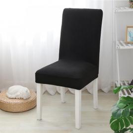 Husa universala pentru scaune clasice, model catifea, culoare negru