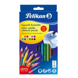 Creioane color solubile in apa, set 12 culori, sectiune hexagonala