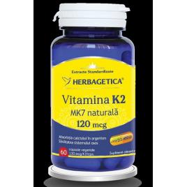 Vitamina k2 mk7 naturala 120mg 60cps vegetale