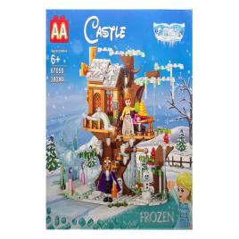 Set de constructie Frumoasa si Bestia Castle Frozen 380 piese