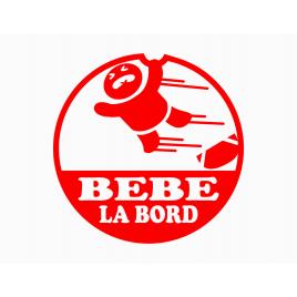 Sticker autocolant autoturism - Bebe la bord viteza - 10 x 10 cm - Rosu