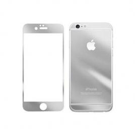 Folie protectie din sticla pentru iphone 6, full cover argintiu