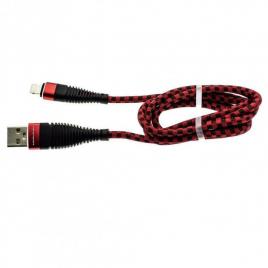 Cablu date/incarcare 3a lightning 1 m x119 blister, rosu/negru