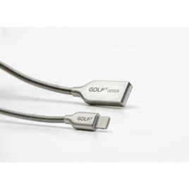 Cablu kirsite micro usb golf 36m argintiu 1m 2.4a fast charging
