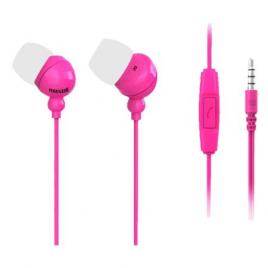 Casca in ureche 3.5 mm roz cu microfon plugz maxell