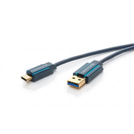 Cablu profesional 0.5m usb type c - usb 3.0 4.5w superspeed 5gbit/s ofc cupru aurit clicktronic