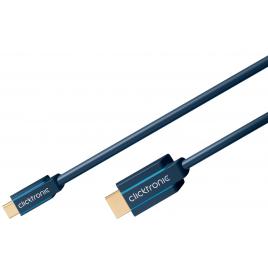 Cablu profesional 1m usb type c - hdmi ultra hd 10gbps 4k-60hz cupru awg32 aurit clicktronic