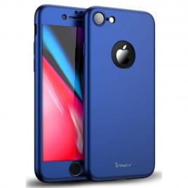 Husa apple iphone 7 plus ipaky full cover 360 albastru + folie cadou