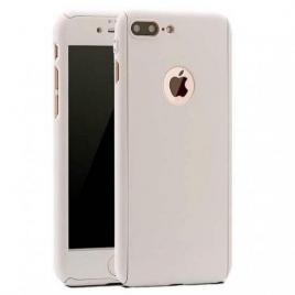 Husa apple iphone 8 full cover 360 argintiu + folie cadou