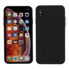 Husa protectie compatibila cu apple iphone xs max liquid silicone case negru
