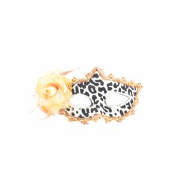 Masca carnaval venetian pentru ochi cu trandafir, gonga® leopard