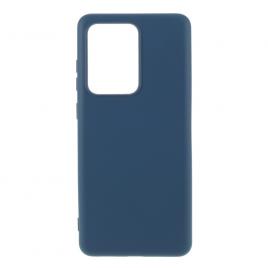 Husa protectie compatibila cu samsung s20 ultra liquid silicone case albastru inchis