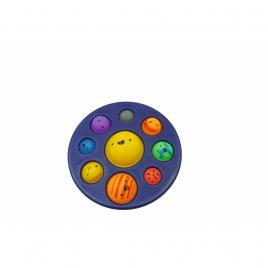 Jucarie senzoriala dimple fidget toy, planetariu, albastru, 18x18 cm