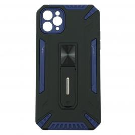Husa de protectie flippy compatibila cu apple iphone 11 defender model 4 cu suport, albastru inchis
