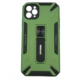 Husa de protectie flippy compatibila cu apple iphone 11 defender model 4 cu suport, verde deschis