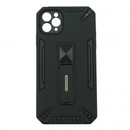 Husa de protectie flippy compatibila cu apple iphone 11 pro defender model 4 cu suport, negru
