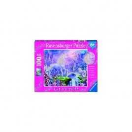 Puzzle unicorn cu sclipici ravensburger 100 piese