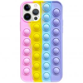 Husa de protectie flippy pop it compatibila cu apple iphone 13,model 8,multicolor