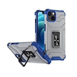 Husa de protectie flippy compatibila cu apple iphone 13 mini acrylic armor cu suport albastru