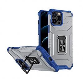 Husa de protectie flippy compatibila cu apple iphone 13 pro acrylic armor cu suport albastru