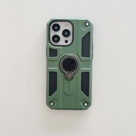 Husa protectie flippy compatibila cu apple iphone 13 pro max defender model 5 cu suport prindere inel,verde