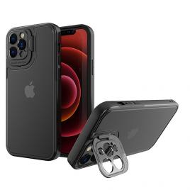 Husa de protectie pentru apple iphone 14 plus, flippy, bracket series cu suport si protectie pentru camera, negru