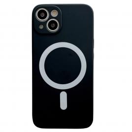 Husa magsafe pentru apple iphone 11, silicon, protectie pentru camera, magnetica, incarcare wireless,  flippy, negru