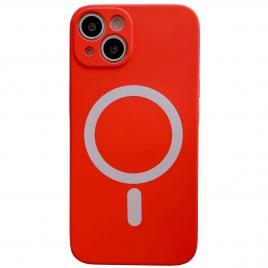 Husa magsafe pentru apple iphone 14, silicon, protectie pentru camera, magnetica, incarcare wireless,  flippy, rosu
