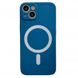 Husa magsafe pentru apple iphone 14 pro, silicon, protectie pentru camera, magnetica, incarcare wireless,  flippy, albastru