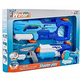 Set 3x pistol cu apa pentru copii, flippy, 6ani+, albastru, 1x 1000 ml +  2x 300 ml