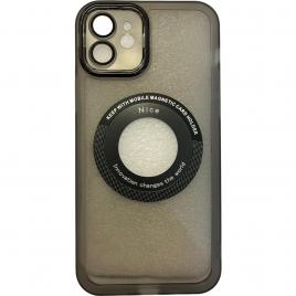 Husa protectie flippy pentru apple iphone 12 decupaj logo, magnetica, protectie camera, negru