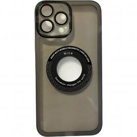 Husa protectie flippy pentru apple iphone 13 pro decupaj logo, magnetica, protectie camera, negru