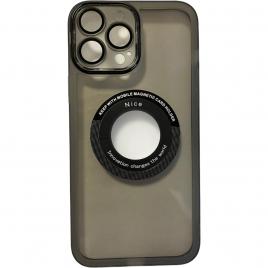 Husa protectie flippy pentru apple iphone 14 pro decupaj logo, magnetica, protectie camera, negru