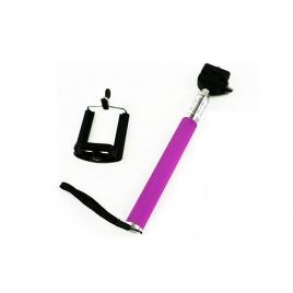 Selfie stick extensibil cu telecomanda bluetooth roz