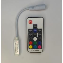 Controler banda led rgb 12v pe fir 4 pin 17 taste + telecomanda wireless