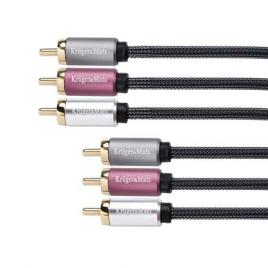 Cablu 3x rca - 3rca 1.8m audio profesional kruger&matz